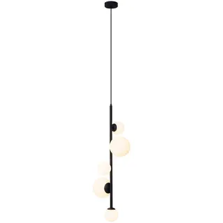 QAZQA Vertical 5-flg. G9 60 cm kugelförmig schwarz