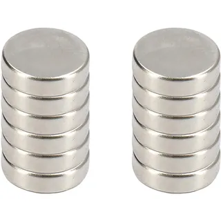 Ferrestock fskndc003 Neodym-Magnete rund, 18 x 5 mm, Set 12-teilig