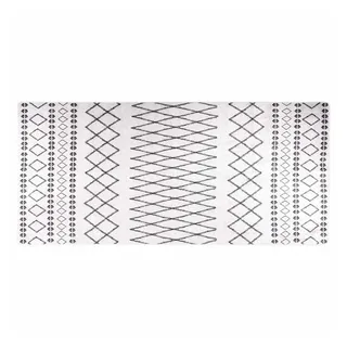 vidaXL Lia Teppichläufer 80 x 300 cm Schwarz/Weiß