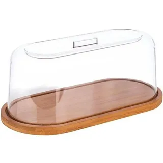 Famanu Servierbrett mit Abdeckung - multifunktional - 1 Stück - Bambus - 28 x 14 cm