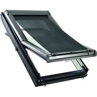 Original Roto Außenrollo Screen ZAR Sonnenschutz & Hitzeschutz Bei offenem Fenster voll funktionsfähig Länge einstellbar Für Roto Dachfenster der Baureihe Designo R4/R7 mit Größe 074/xxx | 07/xx