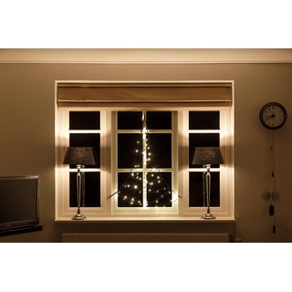 Fairybell LED-Weihnachtsbaum für am Fenster - 125CM - 60 LEDs - LED-Fensterbaum - Warmweiss