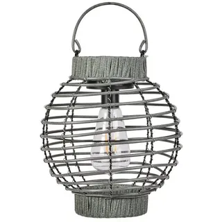 SmartGarden Solarleuchte Rattan Ø23 cm grau