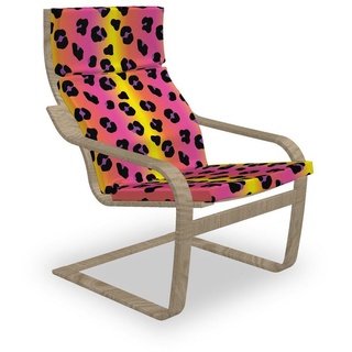 Abakuhaus Stuhlkissen Sitzkissen mit Stuhlkissen mit Hakenschlaufe und Reißverschluss, Animal-Print Bunte Leopard Spots schwarz