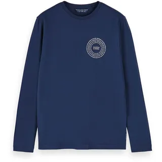 Scotch & Soda Herren Pullover Organic Cotton Longsleeve Tee 155326-0002 L - Night - L