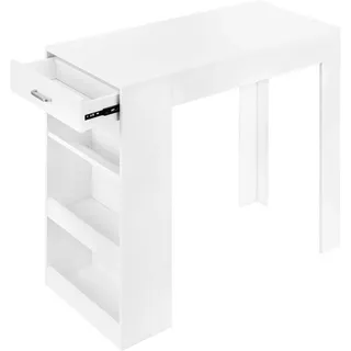 Woltu Bartisch 100 x 100 x 50 cm Weiß