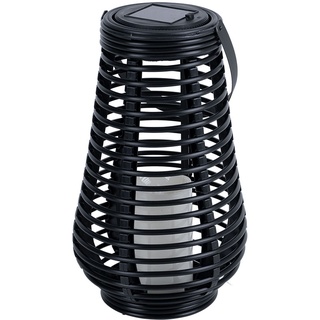Solarlampen für Außen zum stellen LED Solar Tischleuchte Hängelampe Garten LED Laterne Flammeneffekt, mit tanzendem Lichteffekt, 1x LED Akku, DxH 18x26 cm