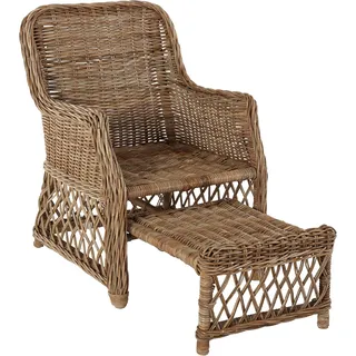 Home Affaire Rattansessel Donald 67 x 91 x 75 cm Grau