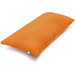 mumla Kissenbezüge 30x60cm 1 STK. 100% Baumwolle 120g/m2, Kissenbezüge mit Öko Tex Zertifikat, wendbar, mit verdecktem Reißverschluss, glatt, weich, atmungsaktiv, Farbe: Orange