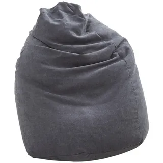 Xora Sitzsack, Graphit, Textil, 220 L, Füllung: Styroporkugeln, 60x70x60 cm, Indoor, Wohnzimmer, Hocker, Sitzsäcke, Kindersitzsäcke
