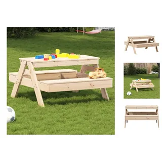 vidaXL Gartentisch Picknicktisch für Kinder 88x97x52 cm Massivholz Kiefer braun