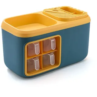 PP Storage Box Multi-Gebrauch einzelner Kompartiment wasserdichte Doppelschicht Organizer Box für Startseite-BlauGröße:S
