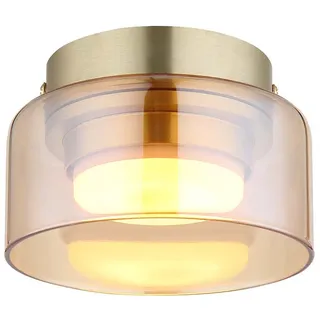 GLOBO Deckenleuchte 1 flammig rund goldfarben D 13 cm