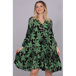 YC Fashion & Style Tunikakleid "Charmante Blütenpracht Tunika – Eleganz trifft auf Komfort" Alloverdruck, Boho, Hippie grün L