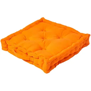 Homescapes Sitzkissen 40 x 40 cm Orange