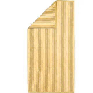 CAWÖ Two-Tone Stripes Handtuch 50 x 100 cm gelb