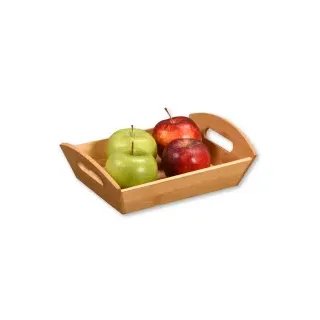 KESPER Aufbewahrungskorb Bambus mit zwei Griffen 19 x 26 x 7,5 cm braun