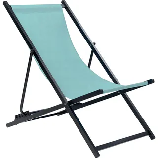 Beliani GARTENLIEGE schwarz/blau Locri II
