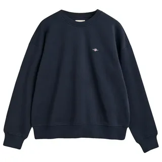 Gant Damen Shield C-Neck Sweatshirt, Evening Blue, M EU - M
