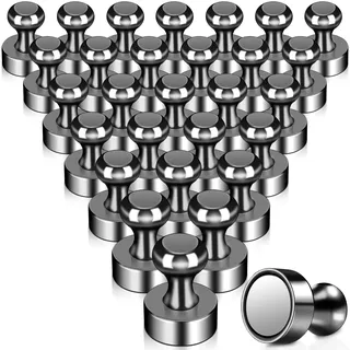 Starke Magnete, 28 Stück Schwarz Neodym Magnete Extra Stark, Mini Magnet für Kühlschrank, Magnettafel, Kegelmagnete, Stecktafel, Pinnwand Kleine Magnete für Whiteboard Büro Kühlschrankmagnete