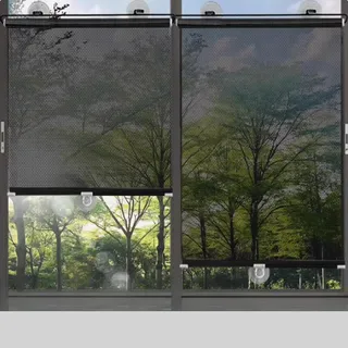 2 Stück Verdunkelungsrollo Mit Saugnäpfen,Sonnenschutzrollos Für Ohne Bohren Thermorollo, Fenster Rollo Temporäre Jalousien Einziehbarer Balkon Sonnenschutz Ohne Bohren für Heim,Auto