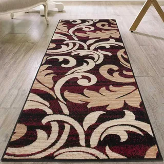 Mazovia Läufer Teppich Flur - Modern Teppichläufer – Kurzflor, Weich - für Vorzimmer Eingangsbereich Küche Korridor - Geometric Muster - ÖKO-TEX - Meterware 100 cm Breite - Braun 100 x 300 cm