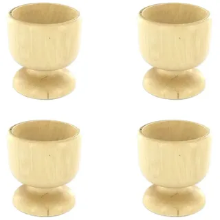 4er Set Designer Eierbecher aus Holz Fackelmann Wood Edition