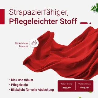 TexDeko Bierbankauflage gepolstert 220x25x4cm XL für Bierzeltgarnitur Bankauflage mit Reißverschluss zum selber aufziehen (Rot)
