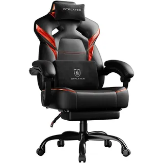 GTPLAYER Gaming Stuhl Kunstleder Rot