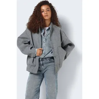 Noisy May Jacke Oversize hoher Kragen lange überschnittene Ärmel - XL - Grau