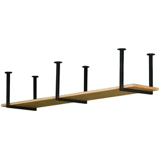 Deckenregal Hängend Küche Deckenregal, schwebendes Hängeregal, Küchenregal, Topfpfannenhalter, Kochgeschirr, Blumenständer für Bar, Garage, Restaurant, Massivholz und Metalleisen ( Size : 1-layer 60x3