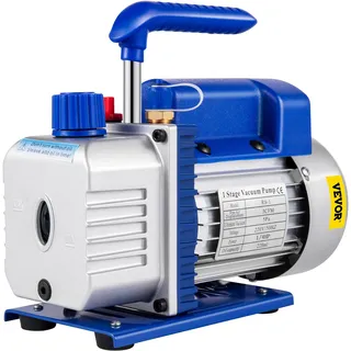 Vevor 3CFM Vakuumpumpe,1/4HP Vakuumpumpe Unterdruckpumpe, 220 V Unterdruckpumpe Vakuumgeräte Pumpe, 50HZ Unterdruckpumpe Vakuumgeräte Pumpe