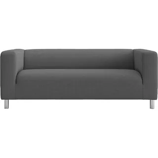 Cosy Burrows IKEA Klippan Sofabezug 2-Sitzer 180 cm Ersatzbezug Grau – Polybaumwolle Sofahusse Zweisitzer massgefertigt waschbar mit Reissverschluss und Klett