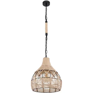 GLOBO Pendellampe 1-flg. 30 cm rund schwarz braun