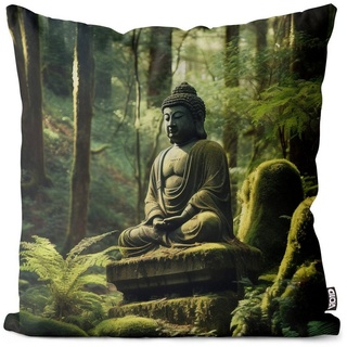 Kissenbezug, VOID (1 Stück), Buddah Wald Meditation Yoga asien indien china japan yoga kurs wellne bunt 80 cm x 80 cm