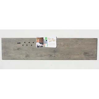 Magnet-Tafel/Board in Holz-Optik: Eiche "Grau", Pinnwand aus Vinyl mit Stahl-Rückseite, 100cm x 22,5cm