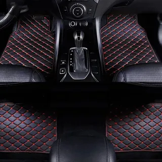 4 Stück Leder Fußmatten Auto für Hyundai i30 N(PD) i30 N Line(PD) i30 Wagon(PD) i30 Wagon 2000-2024, Wasserdichte Rutschfeste Auto Bodenmatte Fußmatten Allwetterschutz Auto Fussmatten Auto Zubehör