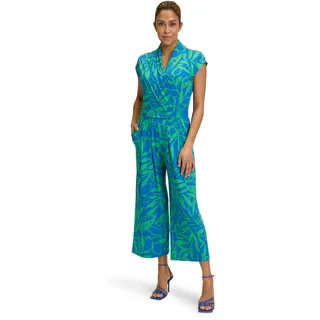 Betty Barclay Damen, Jumpsuit mit Eingrifftaschen 36, Green/Blue - 36W