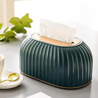 Jauhmui Kosmetiktücherbox Kunststoff Taschentuchhalter für Wohnzimmer Blau