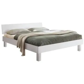 Hasena Bett, Weiß, Holz, Buche, massiv, 160x200 cm, in verschiedenen Holzarten erhältlich, Größen erhältlich, Schlafzimmer, Betten, Doppelbetten