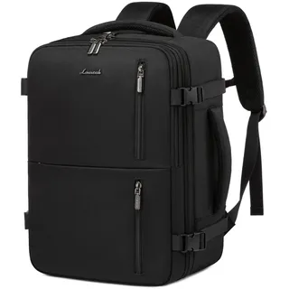 LOVEVOOK Handgepäck Rucksack 45x36x20, Reiserucksack Flugzeug Damen Herren mit USB, Carry On Luggage Travel Backpack 32l für 15.6 Zoll Laptop, Kofferrucksack für Weekend Business Reisen, Schwarz