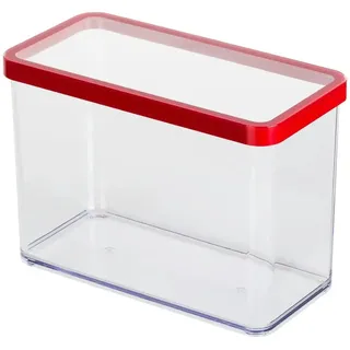 Rotho Dose rechteckig 2 1 l  Loft , transparent/klar , Kunststoff , Maße (cm): B: 10 H: 14,2