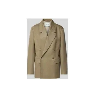 Blazer aus Leinen-Lyocell-Mix mit Pattentaschen Modell 'JASEMINA', Khaki, 36