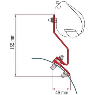 Fiamma F35 Markisenadapter für VW Caddy Maxi Lift Roof