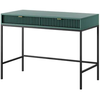 Bettso Schminktisch, Grün, Metall, 2 Schubladen, 104x78x50 cm, Wohnzimmer, Wohnzimmertische, Konsolentische