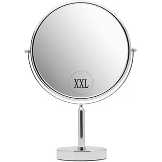 XXL Spiegel Rund, Schminkspiegel/Kosmetikspiegel 3fach, Schminktischspiegel, Doppelseitiger 3X / 1X Vergrößerungsspiegel für das Badezimmer, 28 cm (Makeup Mirror)
