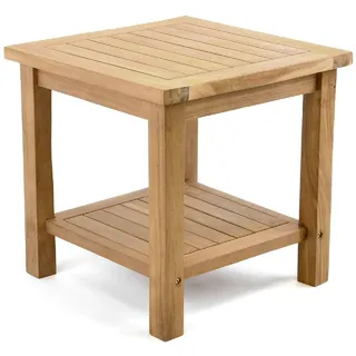 VCM Blumenhocker Teakholz braun 50 x 50 cm