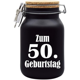 Spardose Zum 50. Geburtstag Geld Geschenk Idee Schwarz XL