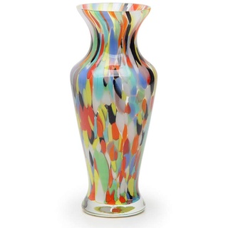 Cá d'Oro Glasvase, mehrfarbig, Konfetti, mundgeblasenes Murano-Stil, Kunstglas, Modell No 77