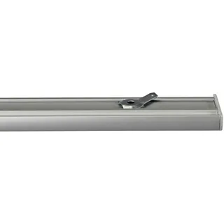 Gardinenschiene GARESA "Flächenvorhangschiene SMART" Gardinenstangen Gr. L: 320 cm, 3 läufig, grau (aluminiumfarben) Gardinenschienen für Paneele, Vorhänge, verlängerbar, Deckenmontage